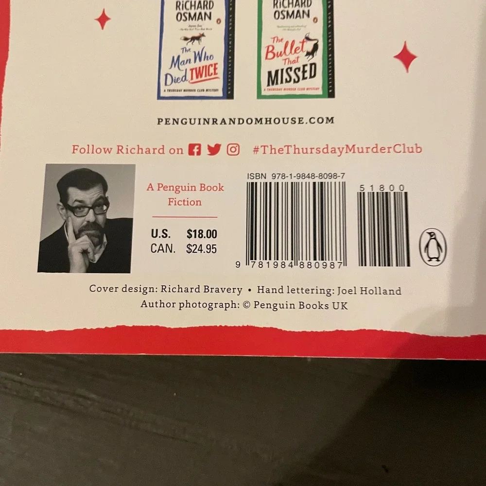 Richard Osman The Thursday Murder Club Novel New York Times Bestseller Paperback